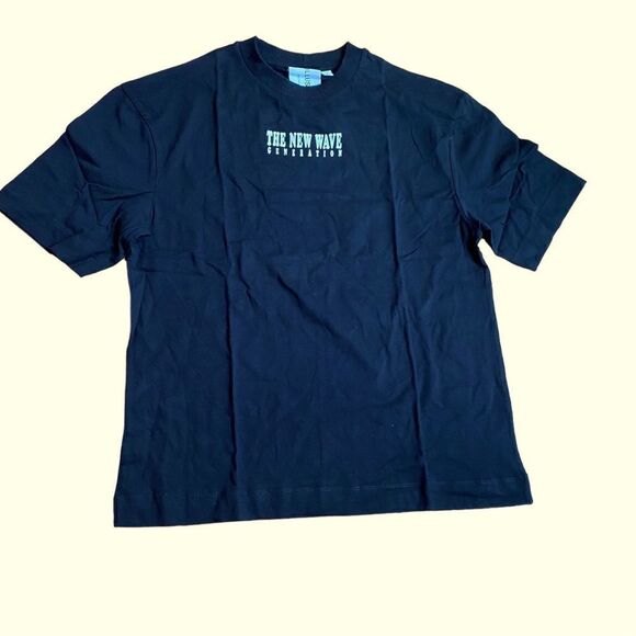 ASOS Collusion The New Wave Generation Oversized Black Tee Shirt Sz M NIP - Picture 2 of 2